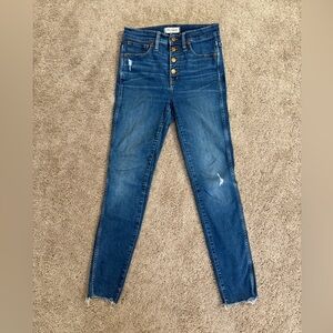 Madewell Jeans Women size 27 Medium Wash High Rise Skinny 10” Stretchy Pants